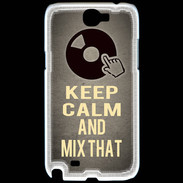 Coque Samsung Galaxy Note 2 Keep calm and Mix That Gris