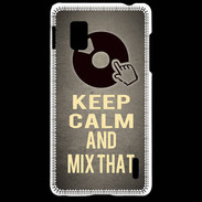Coque LG Optimus G Keep calm and Mix That Gris