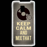 Coque LG P990 Keep calm and Mix That Gris