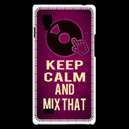 Coque LG Optimus L9 Keep Calm and Mix That Rose