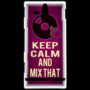 Coque Sony Xperia U Keep Calm and Mix That Rose