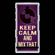 Coque Sony Xperia P Keep Calm and Mix That Violet