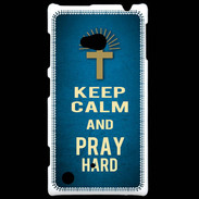 Coque Nokia Lumia 720 Keep Calm and Pray Christian Bleu