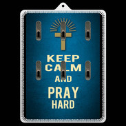 Porte clés Keep Calm and Pray Christian Bleu