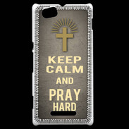 Coque Sony Xperia M Keep Calm and Pray Christian Gris