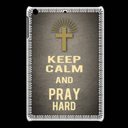 Coque iPadMini Keep Calm and Pray Christian Gris