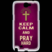 Coque Samsung Galaxy Note 2 Keep Calm and Pray Christian Rose