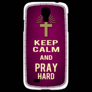 Coque Samsung Galaxy S4 Keep Calm and Pray Christian Rose