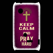 Coque Sony Xperia Typo Keep Calm and Pray Christian Rose
