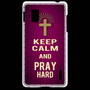 Coque LG Optimus G Keep Calm and Pray Christian Rose