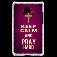 Coque LG Optimus L3 II Keep Calm and Pray Christian Rose