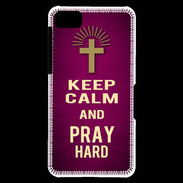 Coque Blackberry Z10 Keep Calm and Pray Christian Rose