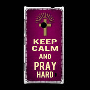 Coque Nokia Lumia 520 Keep Calm and Pray Christian Rose
