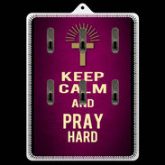 Porte clés Keep Calm and Pray Christian Rose