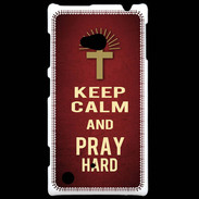 Coque Nokia Lumia 720 Keep Calm and Pray Christian Rouge