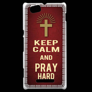 Coque Sony Xperia M Keep Calm and Pray Christian Rouge