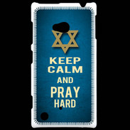 Coque Nokia Lumia 720 Keep Calm and Pray jewish BLeu