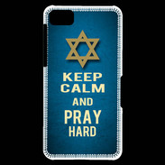 Coque Blackberry Z10 Keep Calm and Pray jewish BLeu