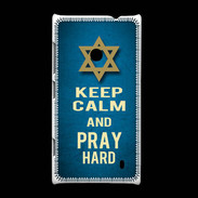 Coque Nokia Lumia 520 Keep Calm and Pray jewish BLeu