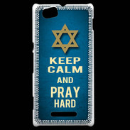 Coque Sony Xperia M Keep Calm and Pray jewish BLeu