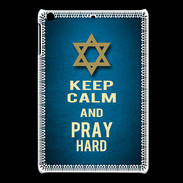 Coque iPadMini Keep Calm and Pray jewish BLeu