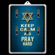 Porte clés Keep Calm and Pray jewish BLeu