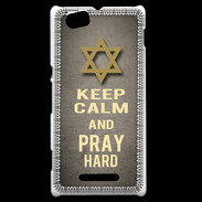 Coque Sony Xperia M Keep Calm and Pray jewish Gris