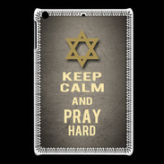 Coque iPadMini Keep Calm and Pray jewish Gris
