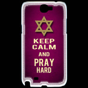 Coque Samsung Galaxy Note 2 Keep Calm and Pray jewish Rose