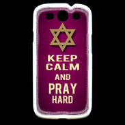 Coque Samsung Galaxy S3 Keep Calm and Pray jewish Rose