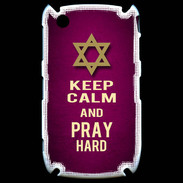 Coque Blackberry 8520 Keep Calm and Pray jewish Rose