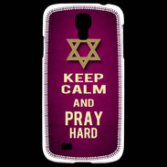 Coque Samsung Galaxy S4 Keep Calm and Pray jewish Rose