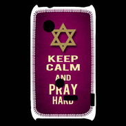 Coque Sony Xperia Typo Keep Calm and Pray jewish Rose
