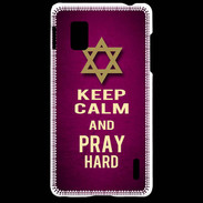 Coque LG Optimus G Keep Calm and Pray jewish Rose