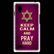 Coque LG Optimus L9 Keep Calm and Pray jewish Rose