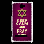Coque HTC Windows Phone 8S Keep Calm and Pray jewish Rose