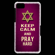 Coque Blackberry Z10 Keep Calm and Pray jewish Rose