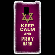 Coque LG P990 Keep Calm and Pray jewish Rose