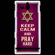 Coque Sony Xperia U Keep Calm and Pray jewish Rose