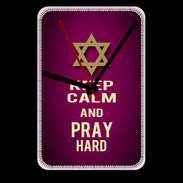 Grande pendule murale Keep Calm and Pray jewish Rose