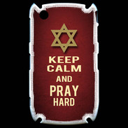 Coque Blackberry 8520 Keep Calm and Pray jewish Rouge
