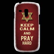 Coque Samsung Galaxy S3 Mini Keep Calm and Pray jewish Rouge