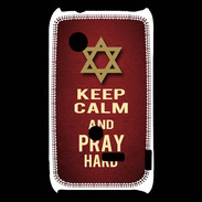 Coque Sony Xperia Typo Keep Calm and Pray jewish Rouge