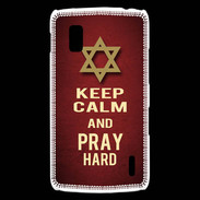 Coque LG Nexus 4 Keep Calm and Pray jewish Rouge