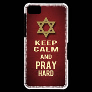 Coque Blackberry Z10 Keep Calm and Pray jewish Rouge