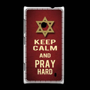 Coque Nokia Lumia 520 Keep Calm and Pray jewish Rouge