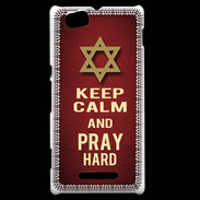 Coque Sony Xperia M Keep Calm and Pray jewish Rouge