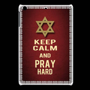 Coque iPadMini Keep Calm and Pray jewish Rouge