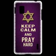 Coque LG Optimus G Keep Calm and Pray jewish Violet