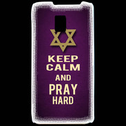 Coque LG P990 Keep Calm and Pray jewish Violet
